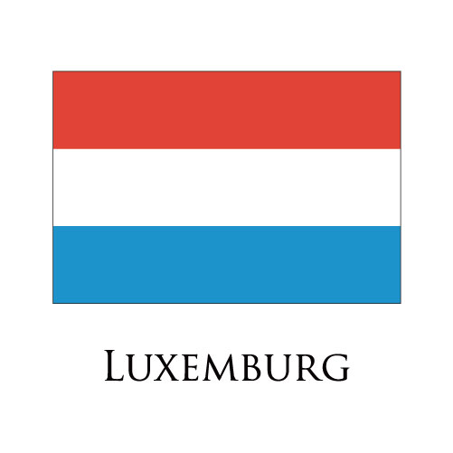 Luxemburg flag logo iron on paper